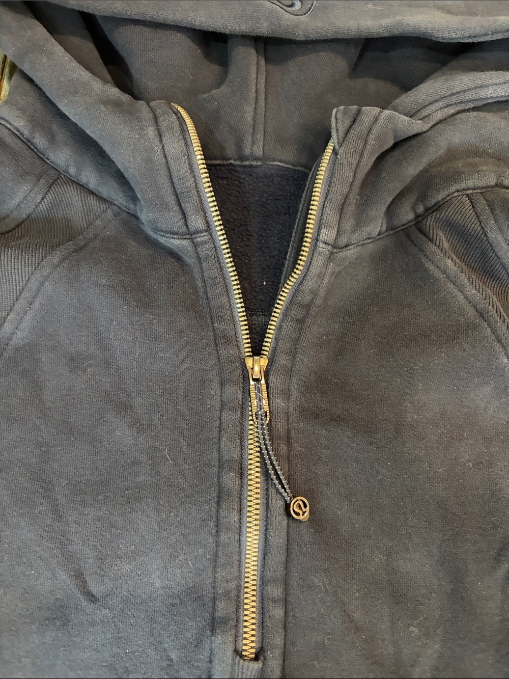 Lululemon Navy Half-Zip Hooded Sweater - Picture 3 of 6